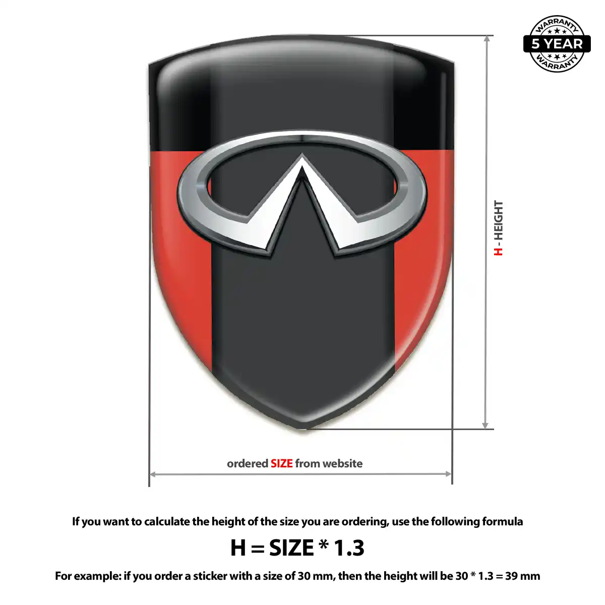 Infiniti Silicone Emblem Prime Quality