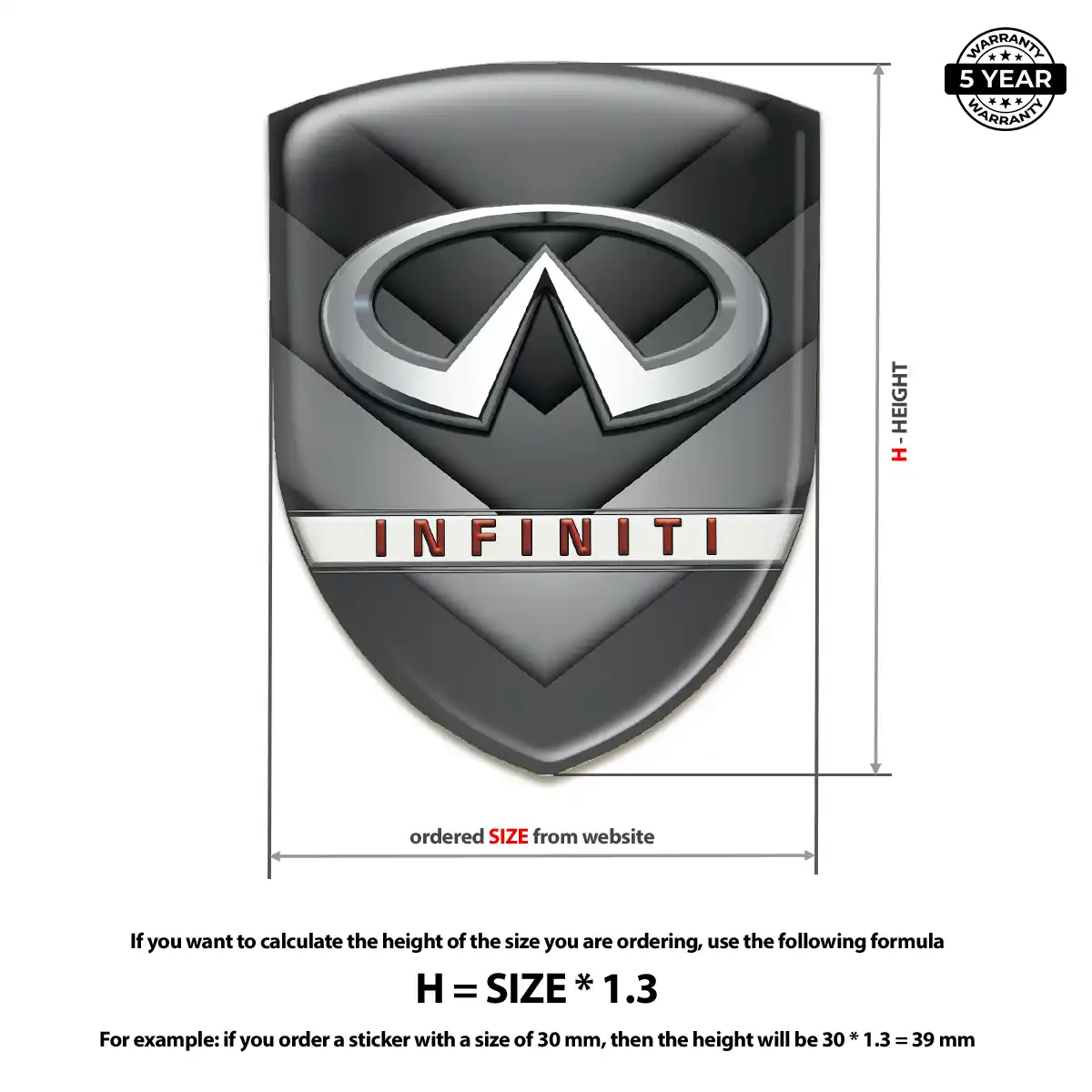 Infiniti Silicone Emblem Resin Elite