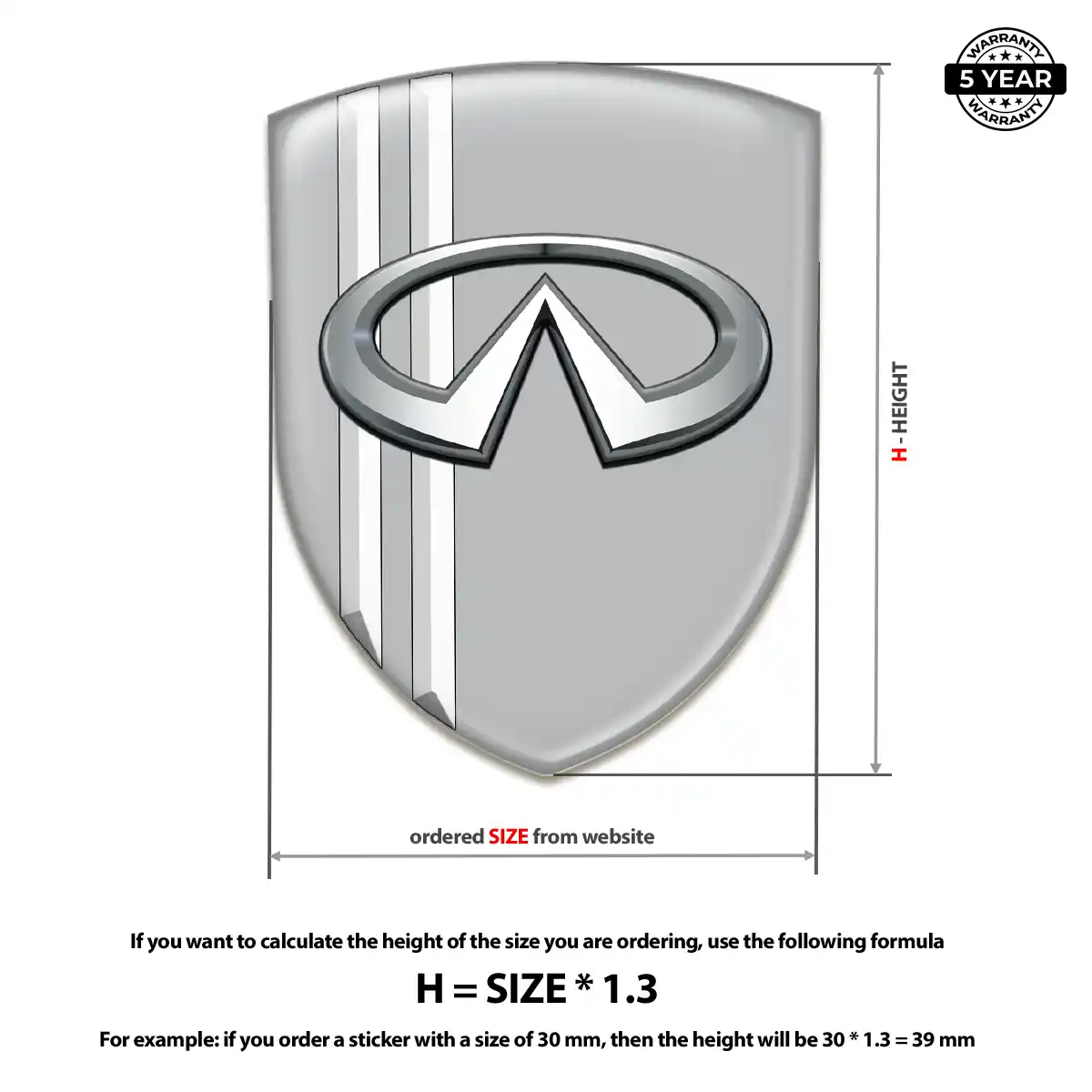 Infiniti Silicone Emblem Signature Grade