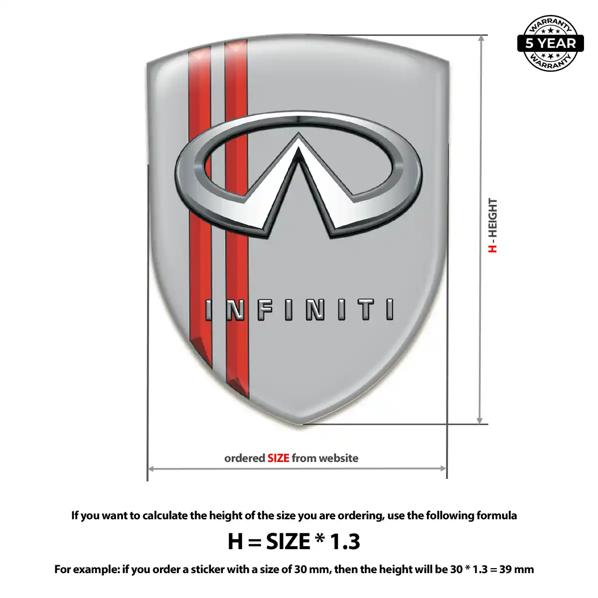 Infiniti Silicone Emblem Superior Craft