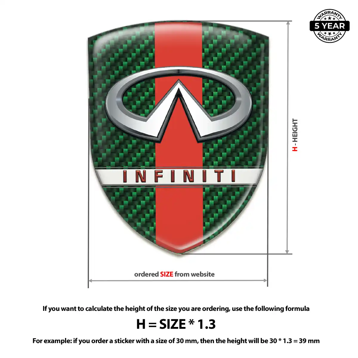 Infiniti Silicone Sticker Auto Tuning