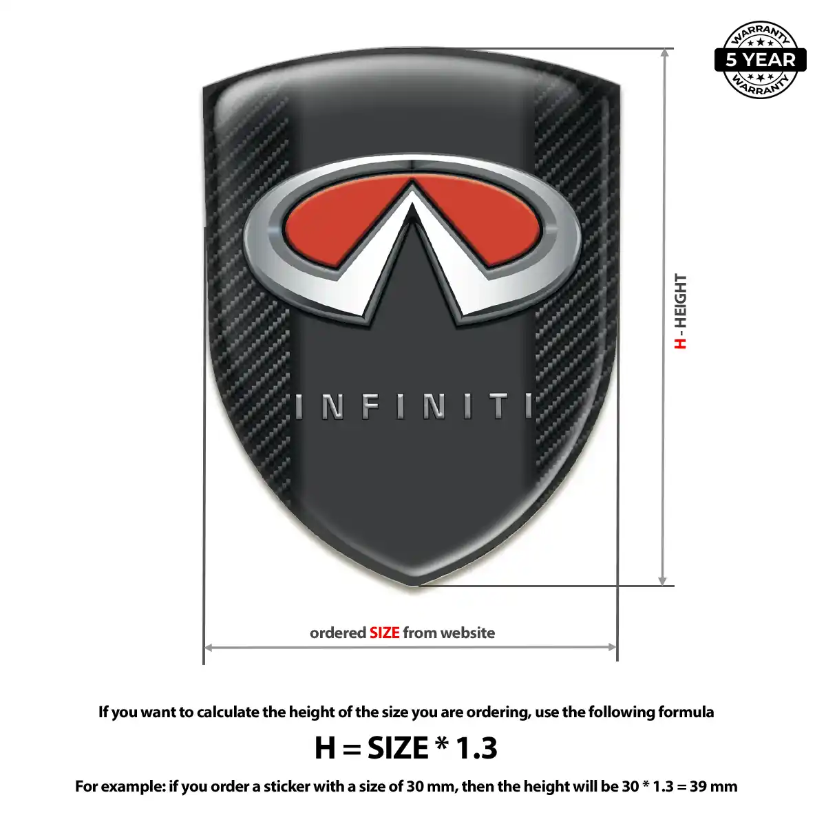 Infiniti Silicone Sticker Deluxe Edition