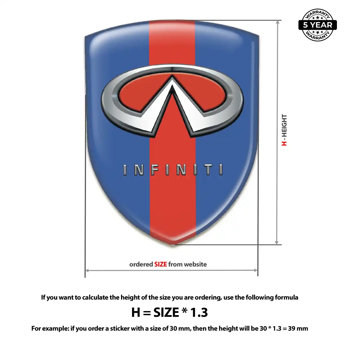 Infiniti Silicone Sticker Elite Finish