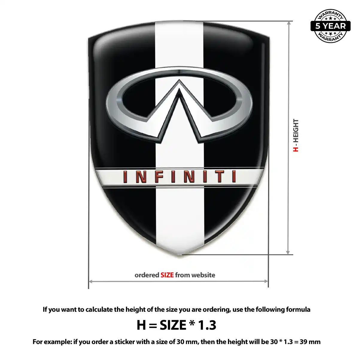 Infiniti Silicone Sticker Interior Luxe