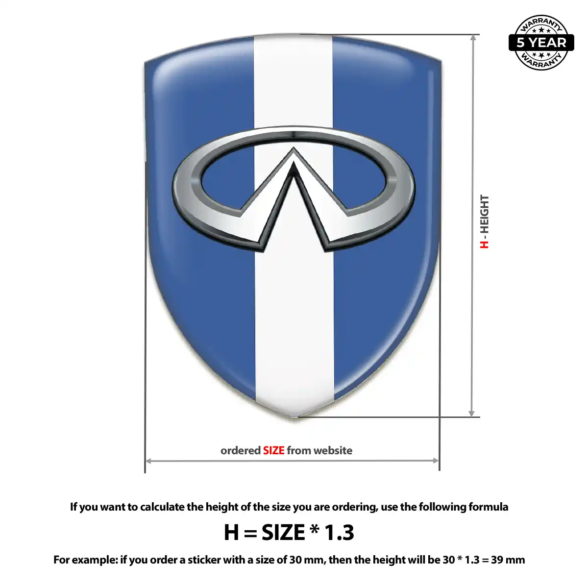 Infiniti Silicone Sticker Noble Edition