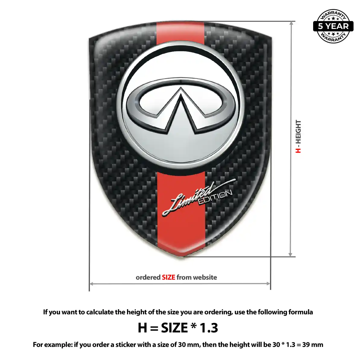 Infiniti Silicone Sticker Opulent Line