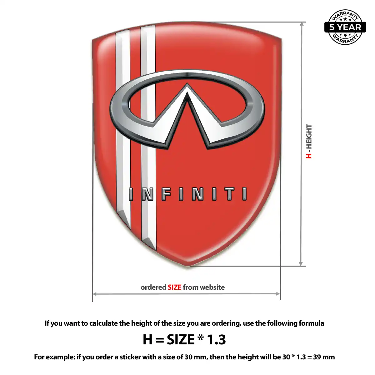 Infiniti Silicone Sticker Prestige Line