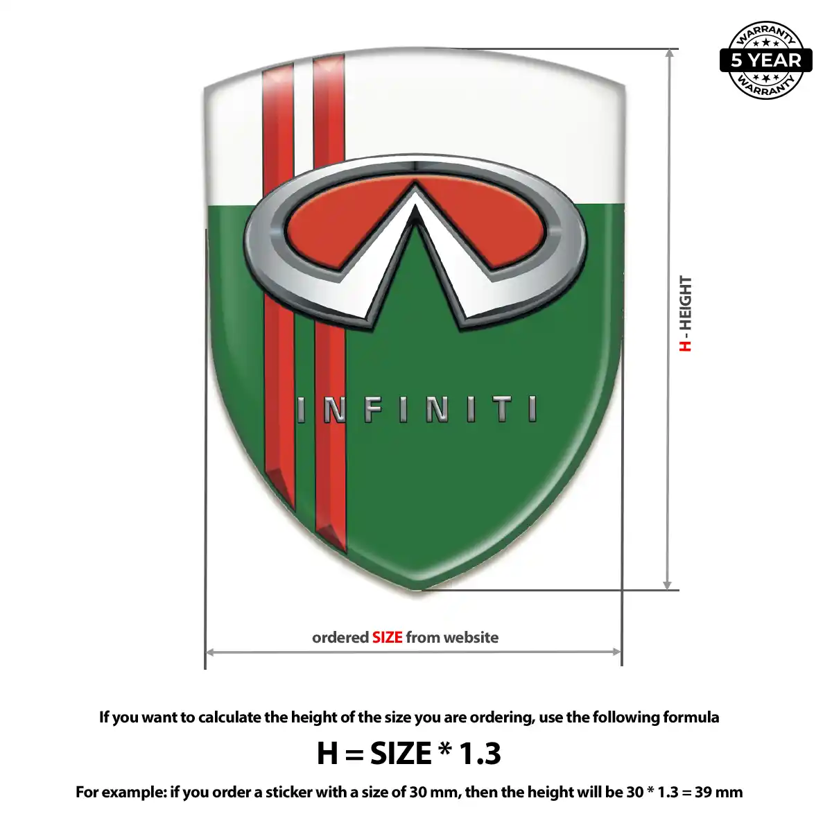 Infiniti Silicone Sticker Prime Quality