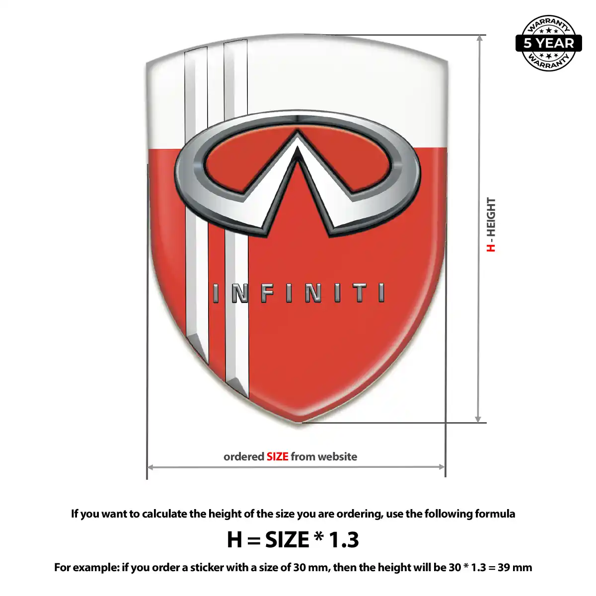 Infiniti Silicone Sticker Resin Luxe