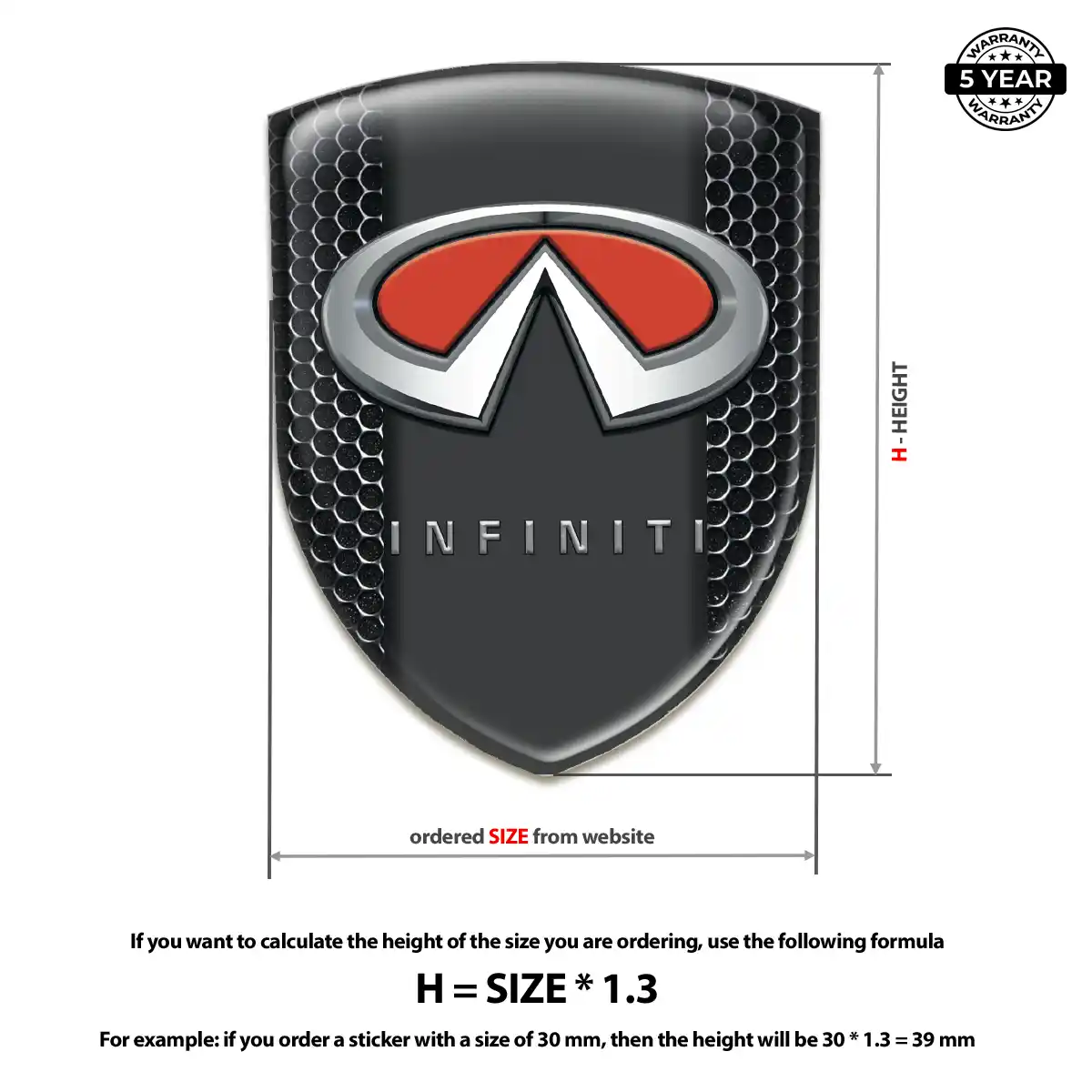 Infiniti Silicone Sticker Signature Grade