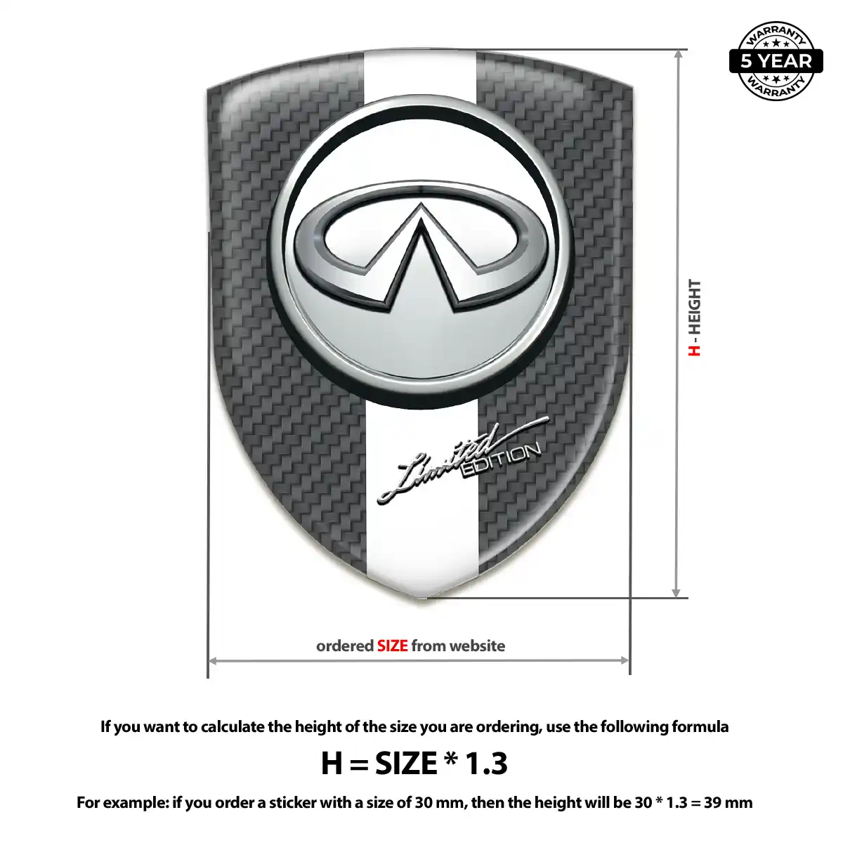 Infiniti Silicone Sticker Sport Tuning