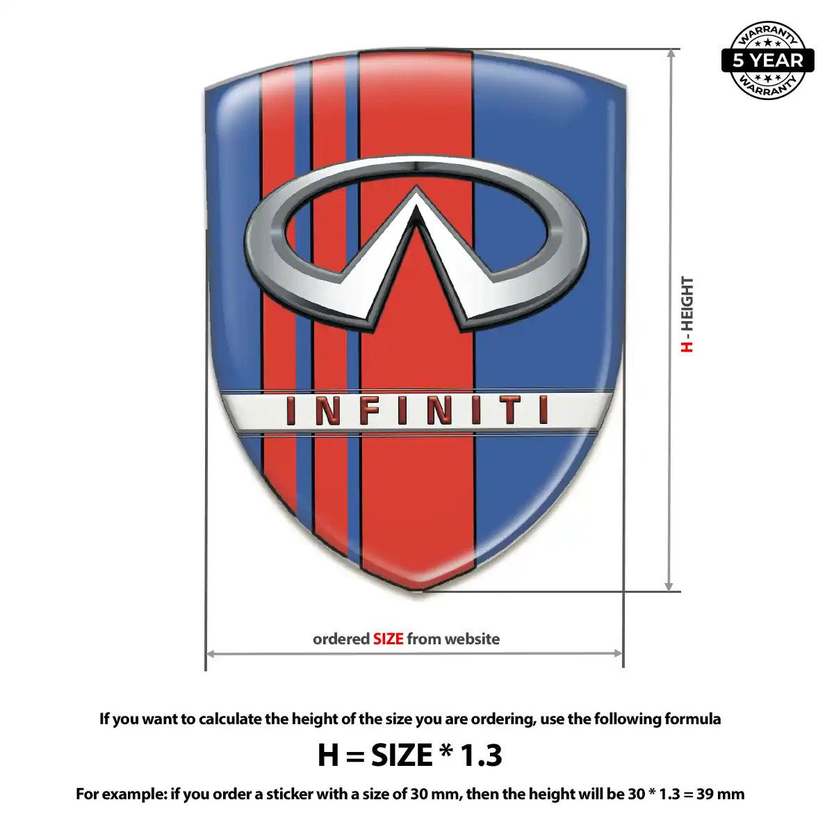 Infiniti Silicone Sticker Street Tuning