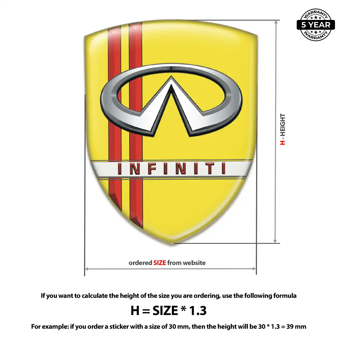 Infiniti Silicone Sticker Superior Craft