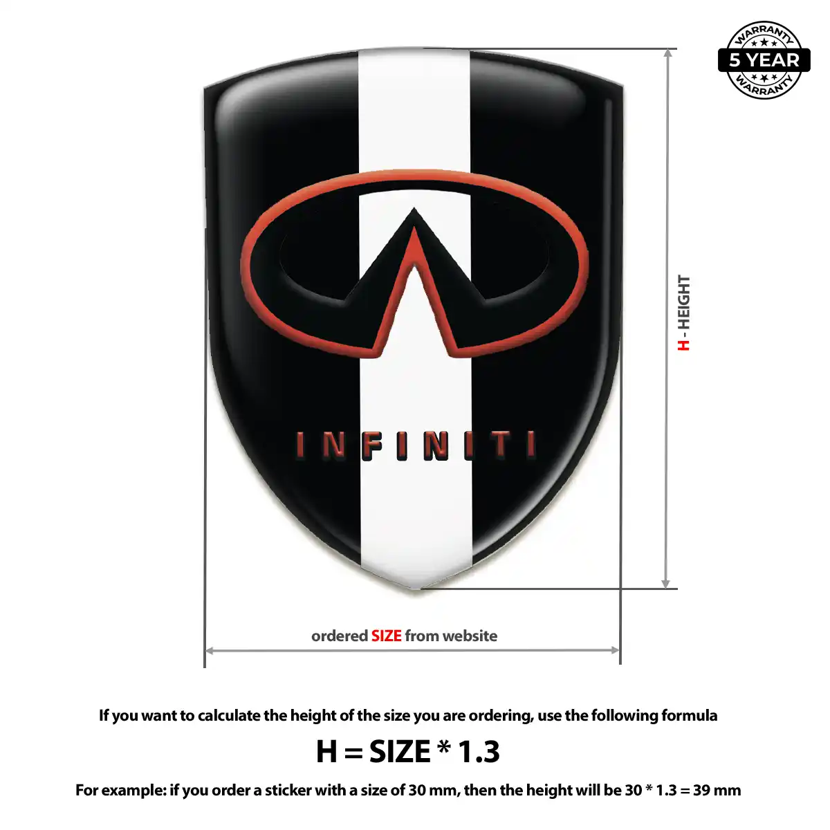 Infiniti Sticker Elite Finish