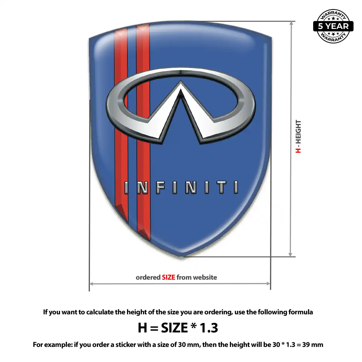 Infiniti Sticker Resin Luxe