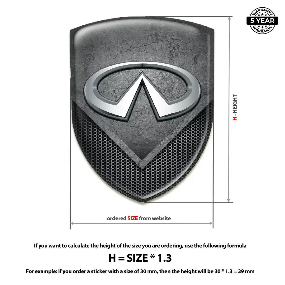 Infiniti Sticker Sleek Style