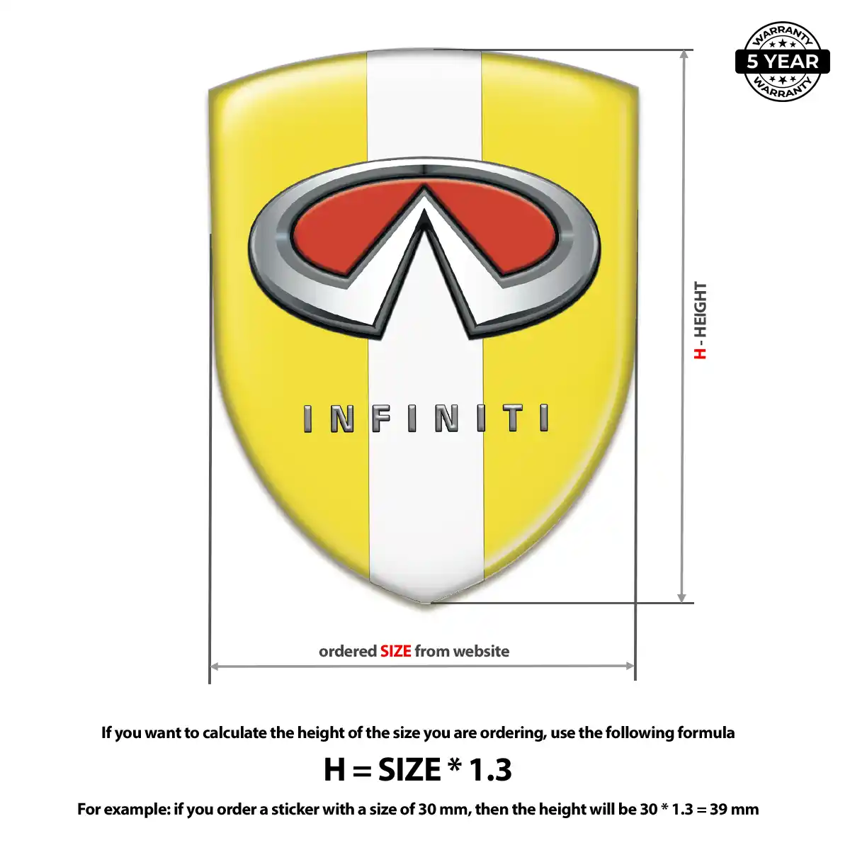 Infiniti Vehicle Logo Sticker Deluxe Edition