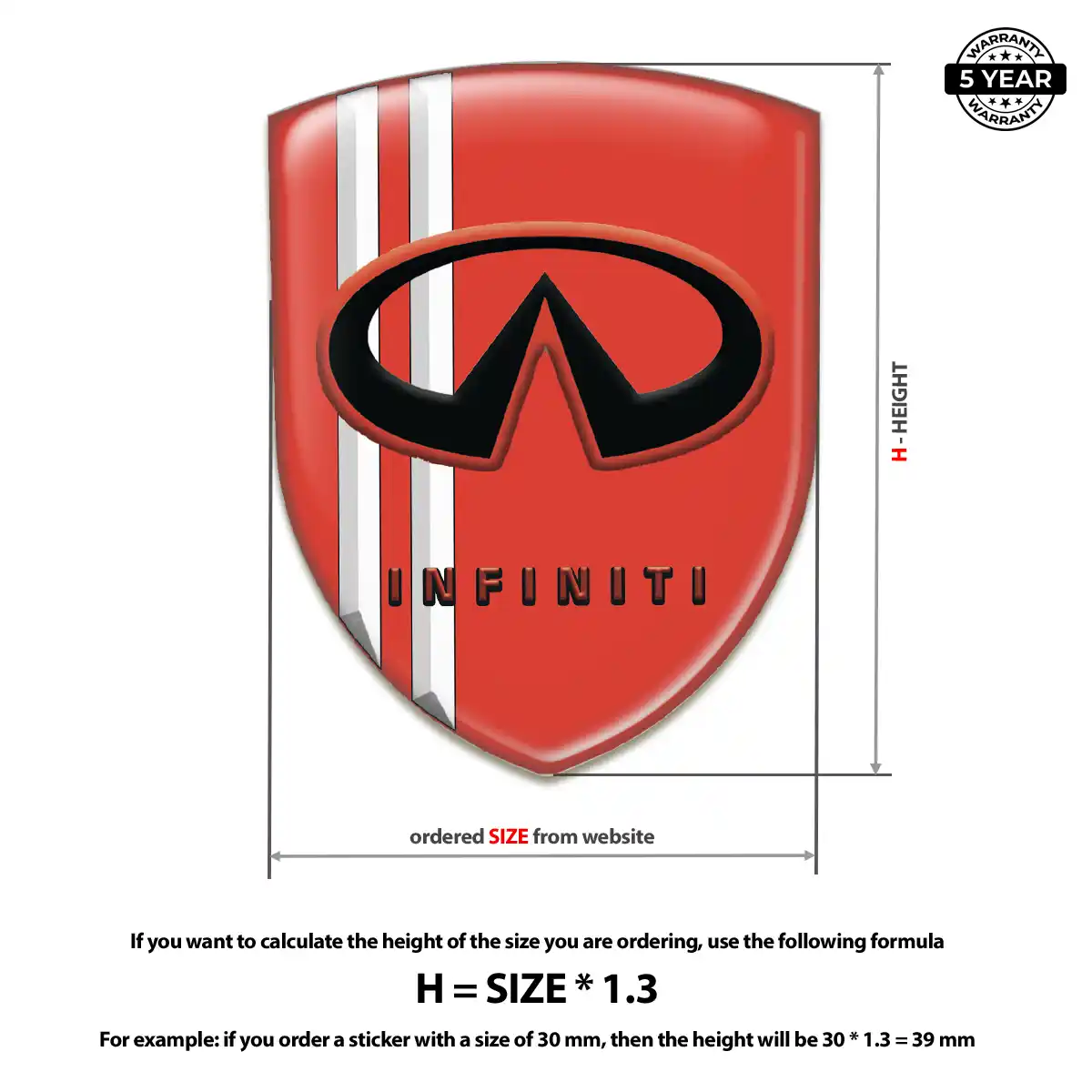Infiniti Vehicle Logo Sticker Exclusive Series