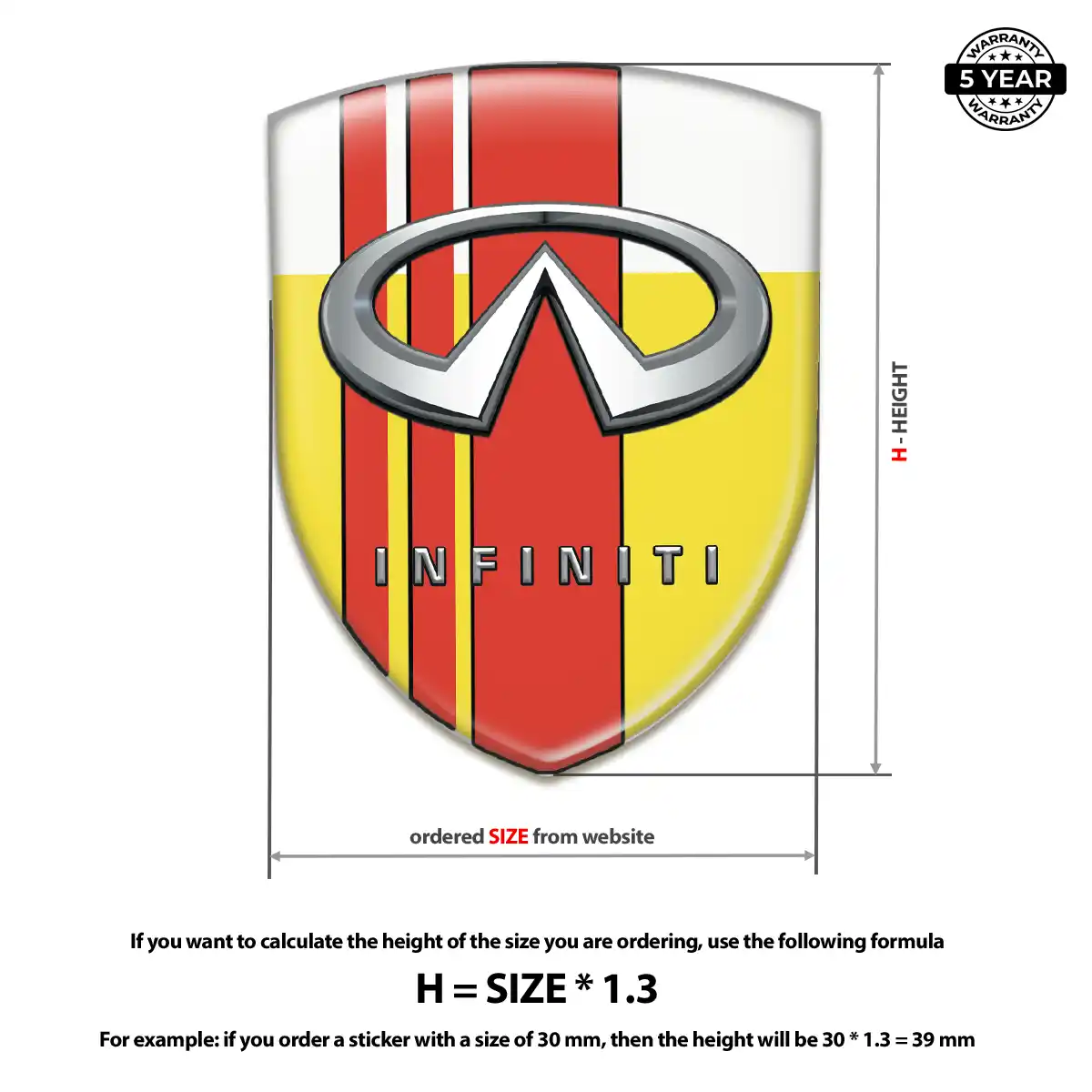 Infiniti Vehicle Logo Sticker Exterior Luxe