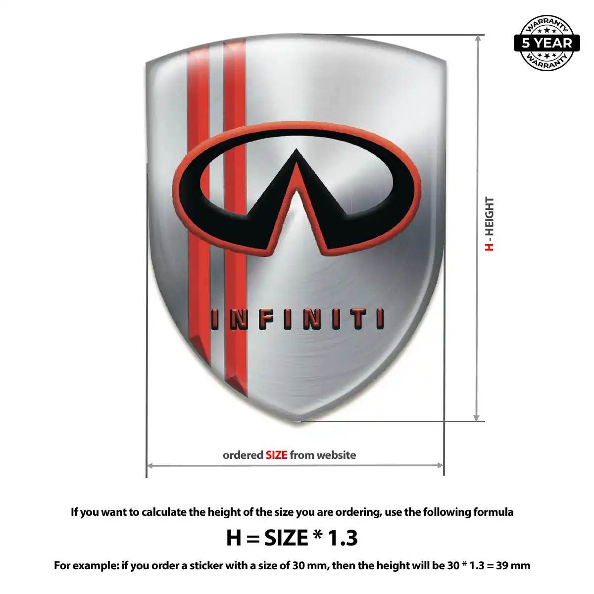 Infiniti Vehicle Logo Sticker Interior Elegance