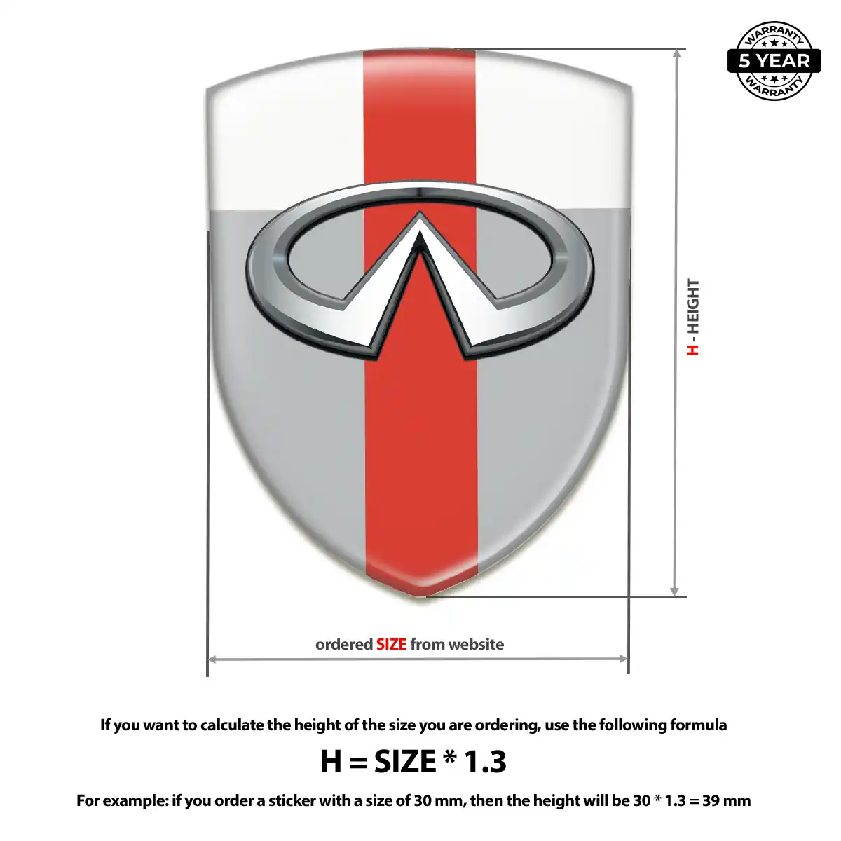 Infiniti Vehicle Logo Sticker Opulent Line