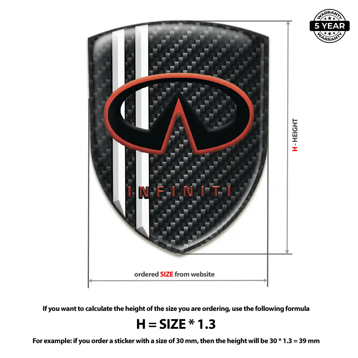 Infiniti Vehicle Logo Sticker Outer Style