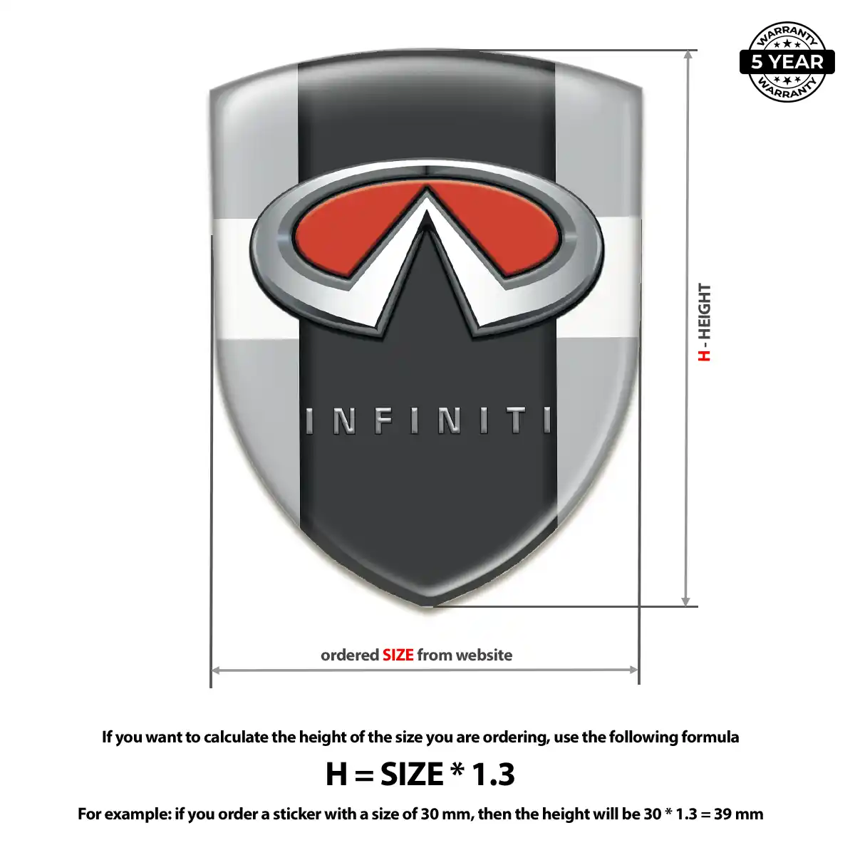 Infiniti Vehicle Logo Sticker Performance Style