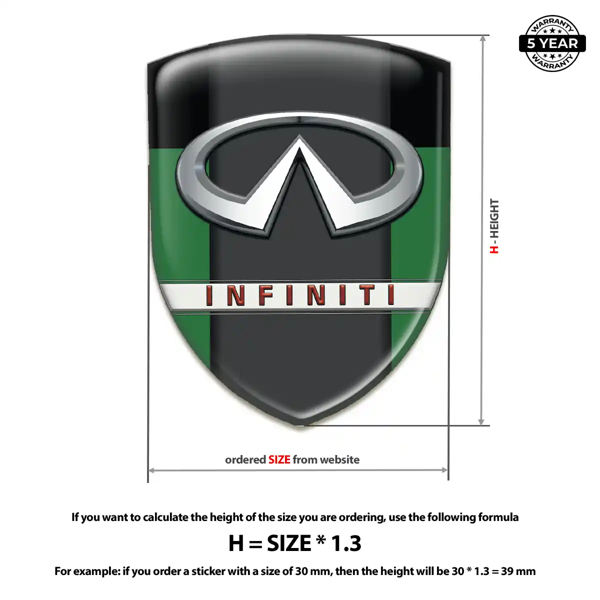 Infiniti Vehicle Logo Sticker Prestige Line
