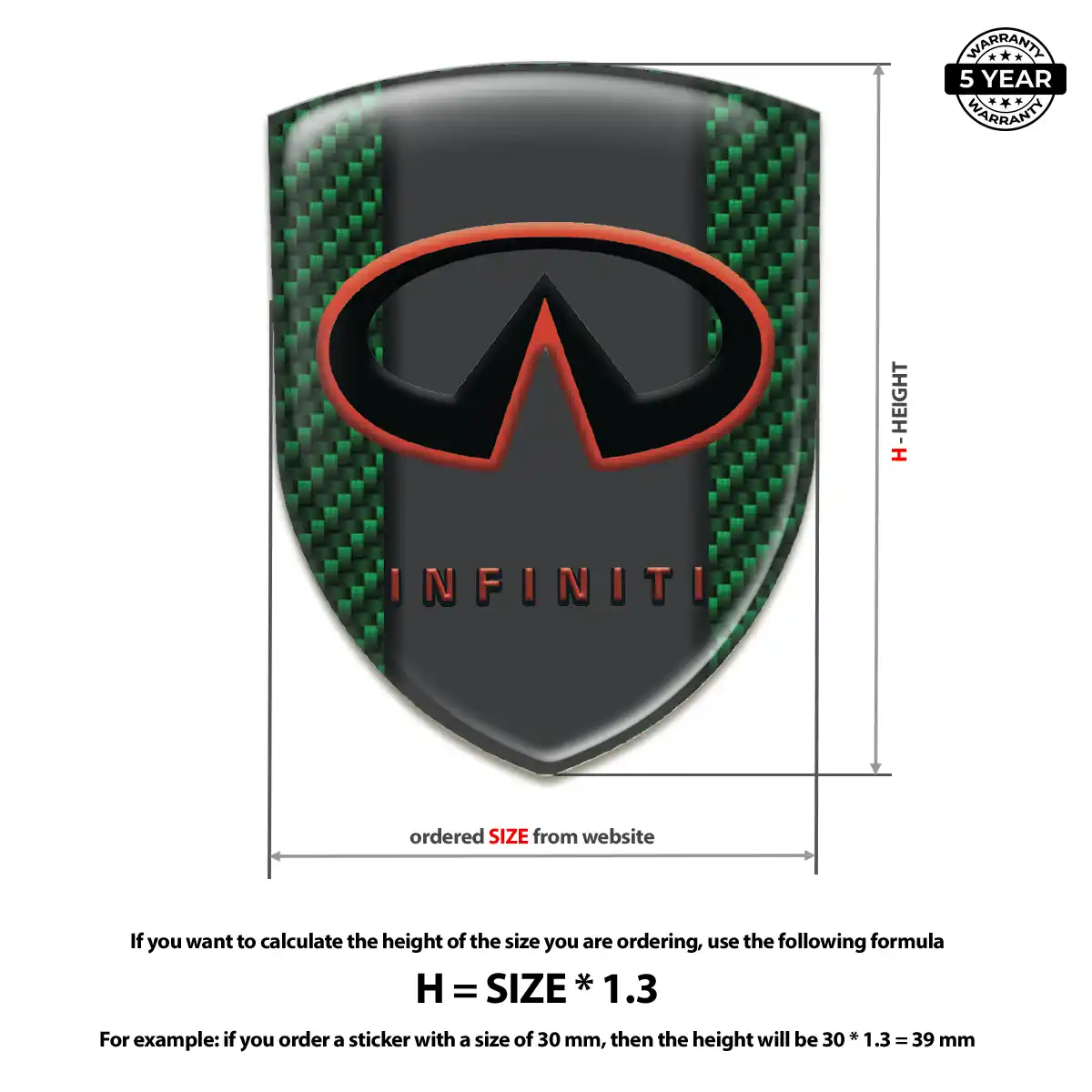 Infiniti Vehicle Logo Sticker Prime Quality