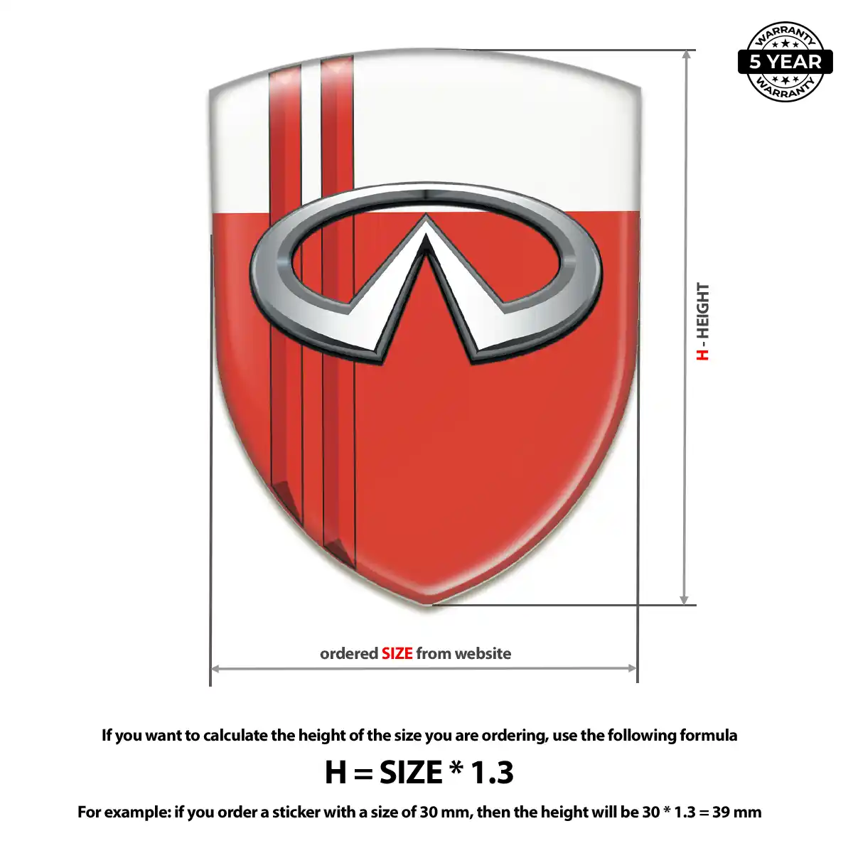 Infiniti Vehicle Logo Sticker Refined Design