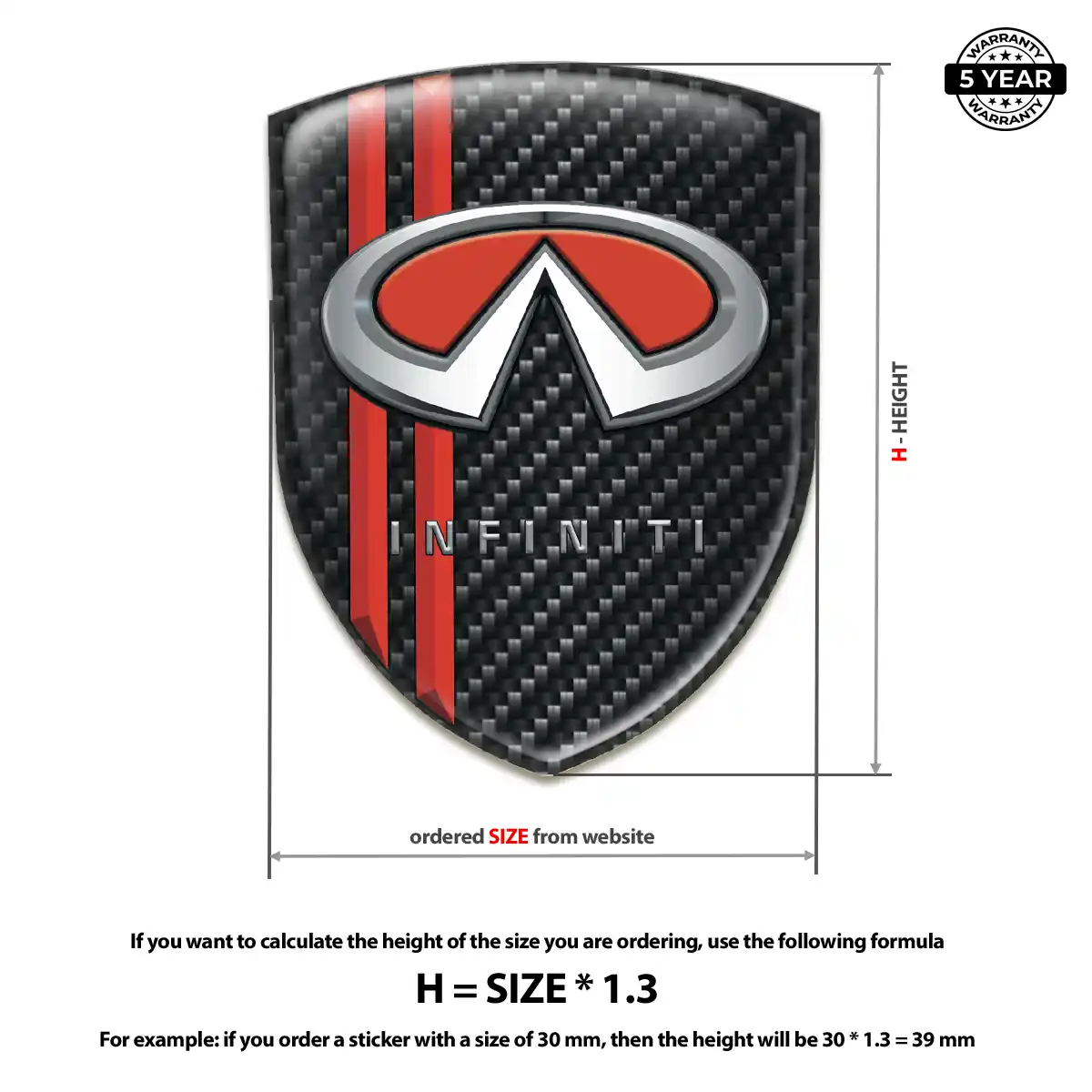 Infiniti Vehicle Logo Sticker Signature Grade