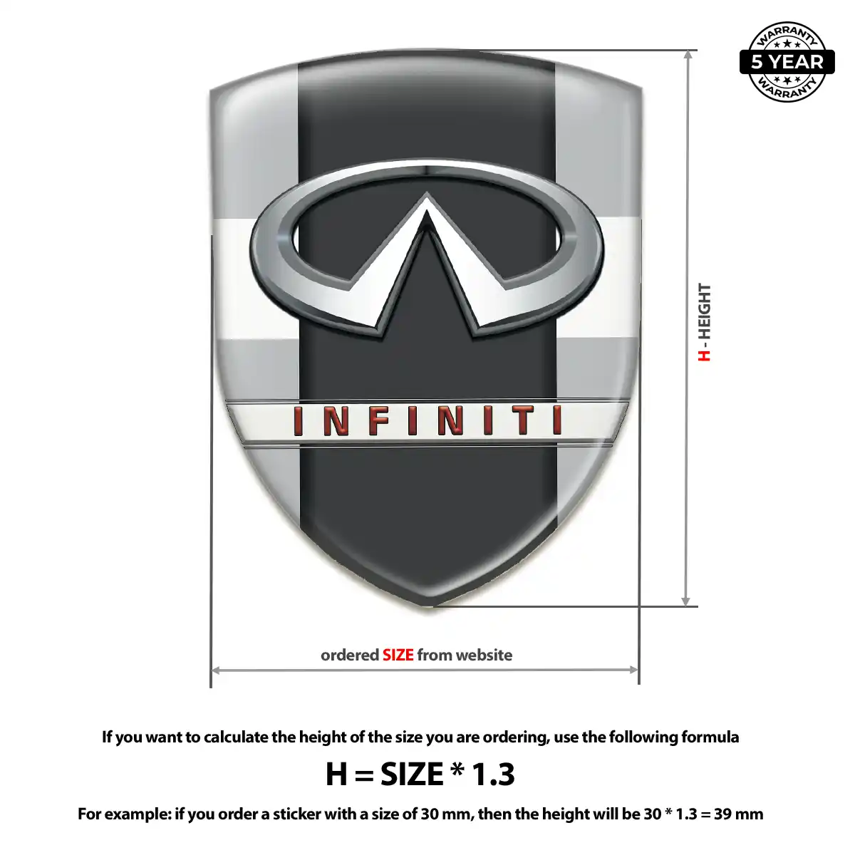 Infiniti Vehicle Logo Sticker Superior Craft
