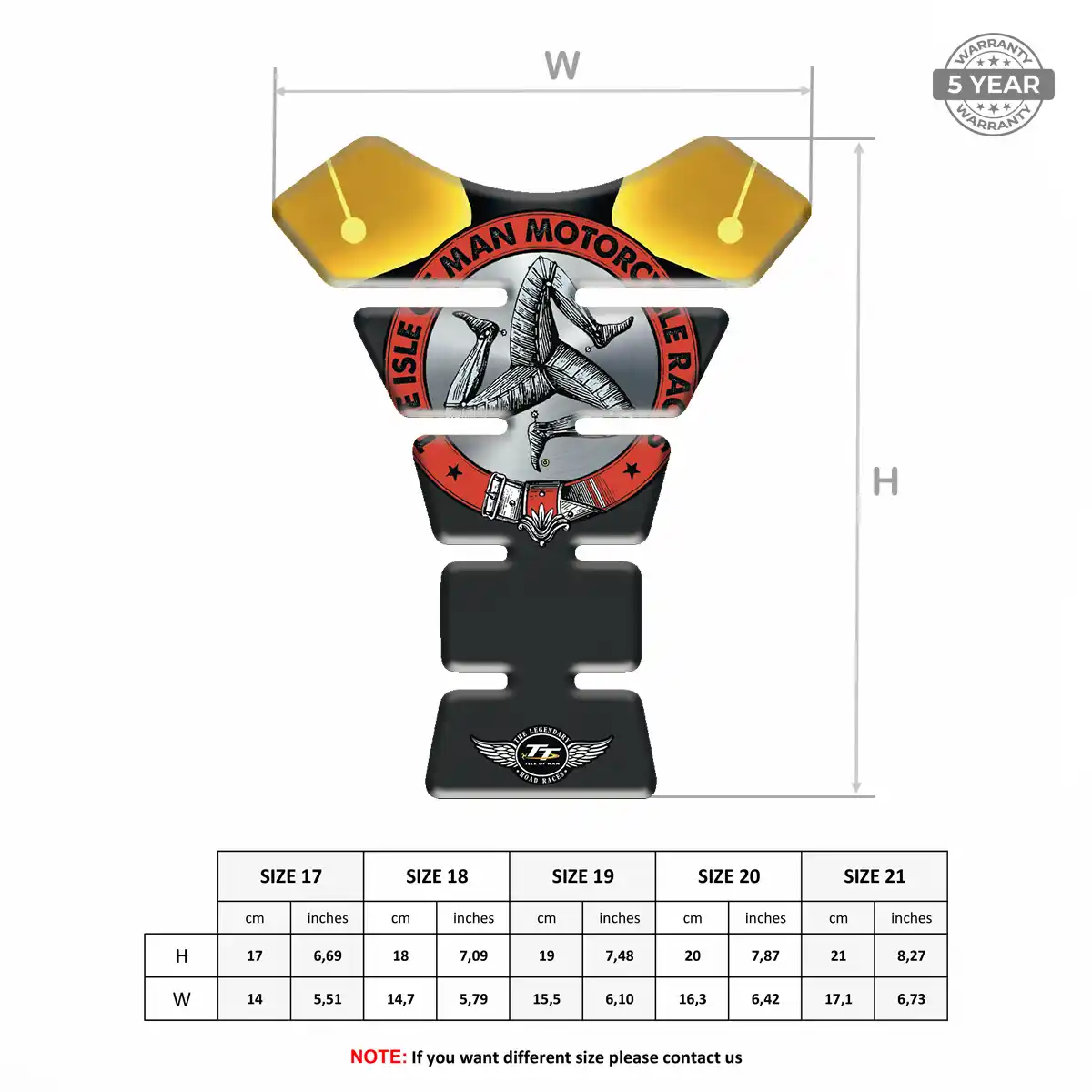 Isle of MAN 3D Domed Tank Pad Prime Quality