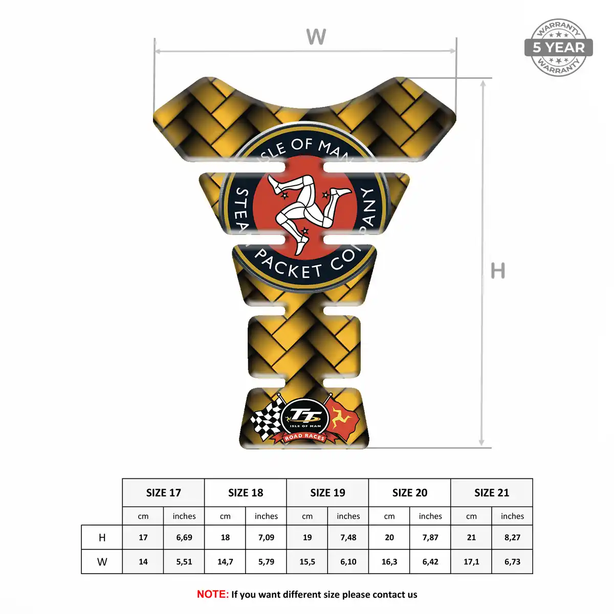 Isle of MAN 3D Domed Tank Pad Signature Grade