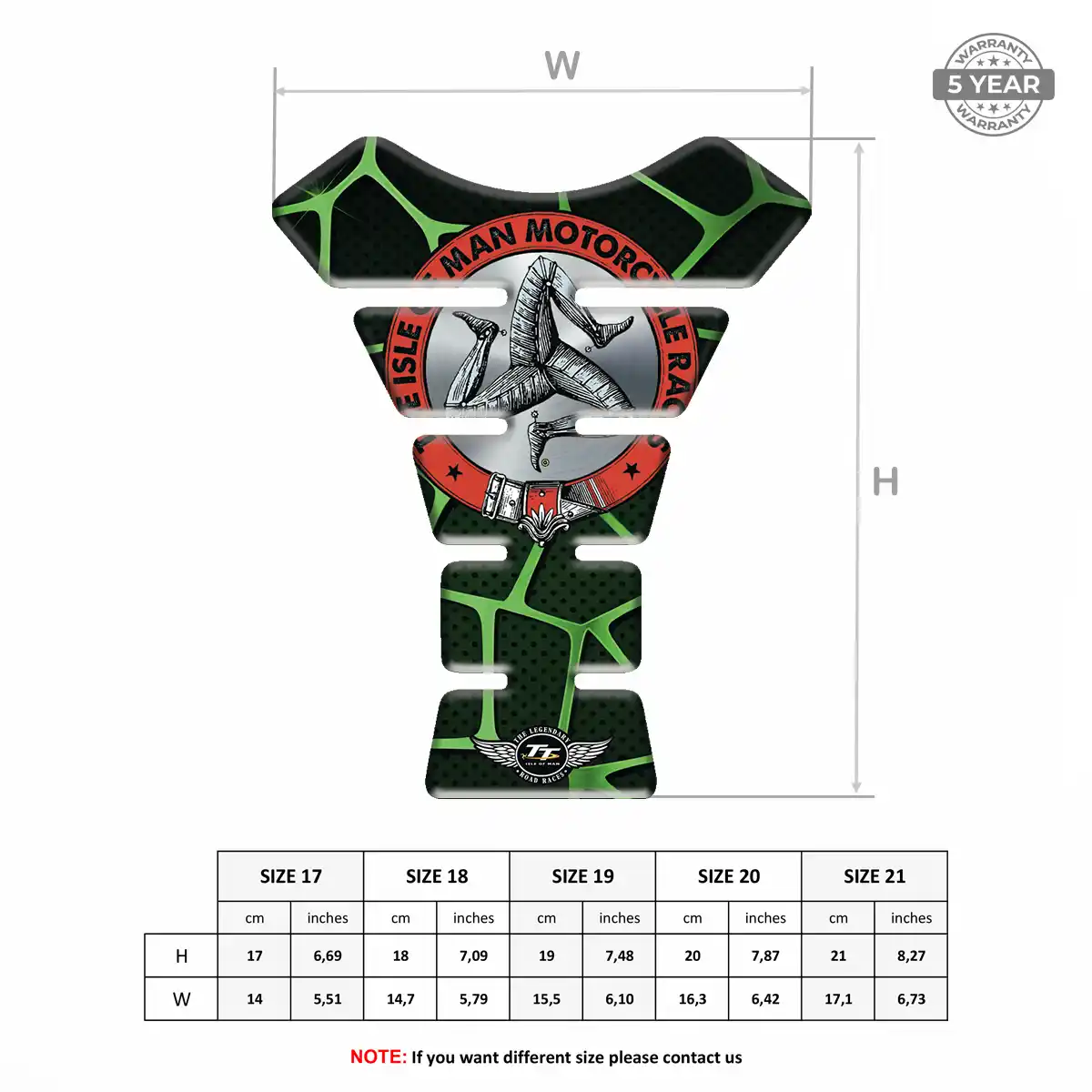 Isle of MAN 3D Gel Tank Pad Exclusive Series