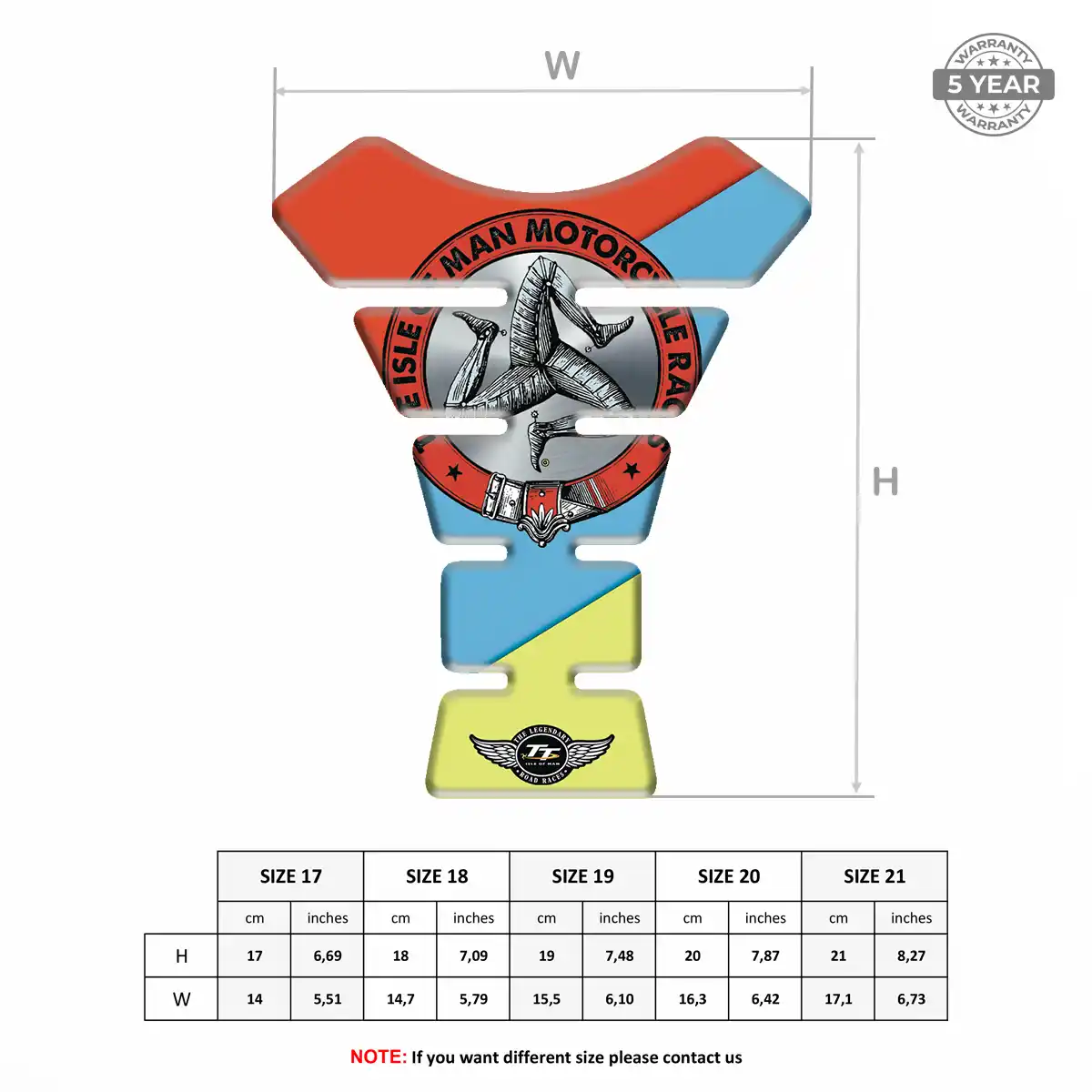 Isle of MAN 3D Gel Tank Pad Refined Design