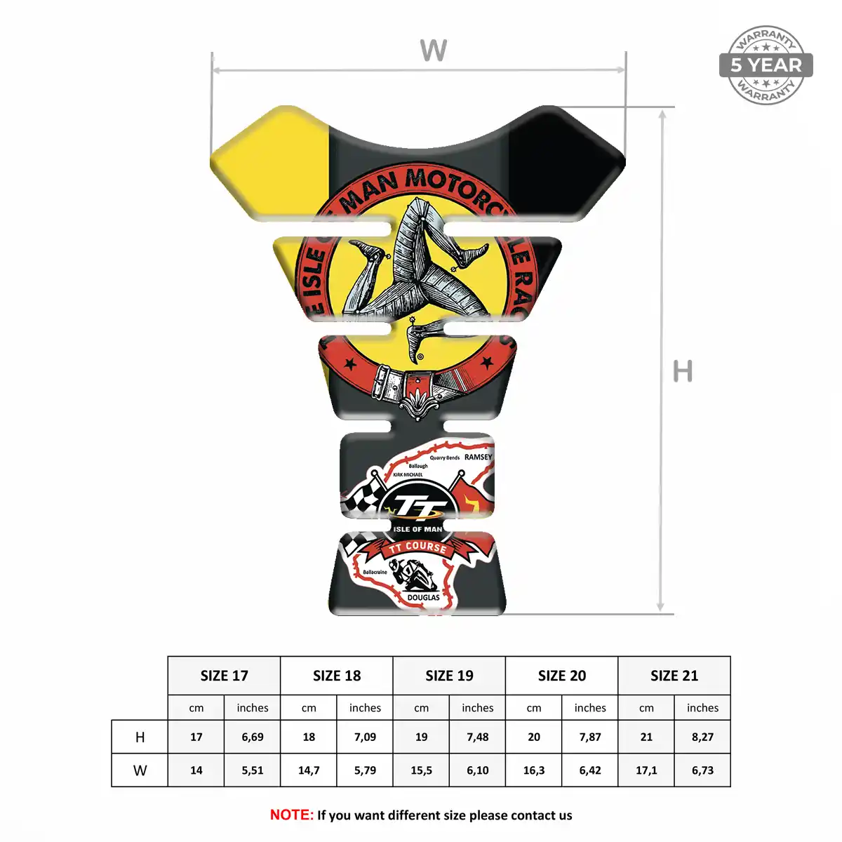 Isle of MAN Domed Tank Pad Refined Design
