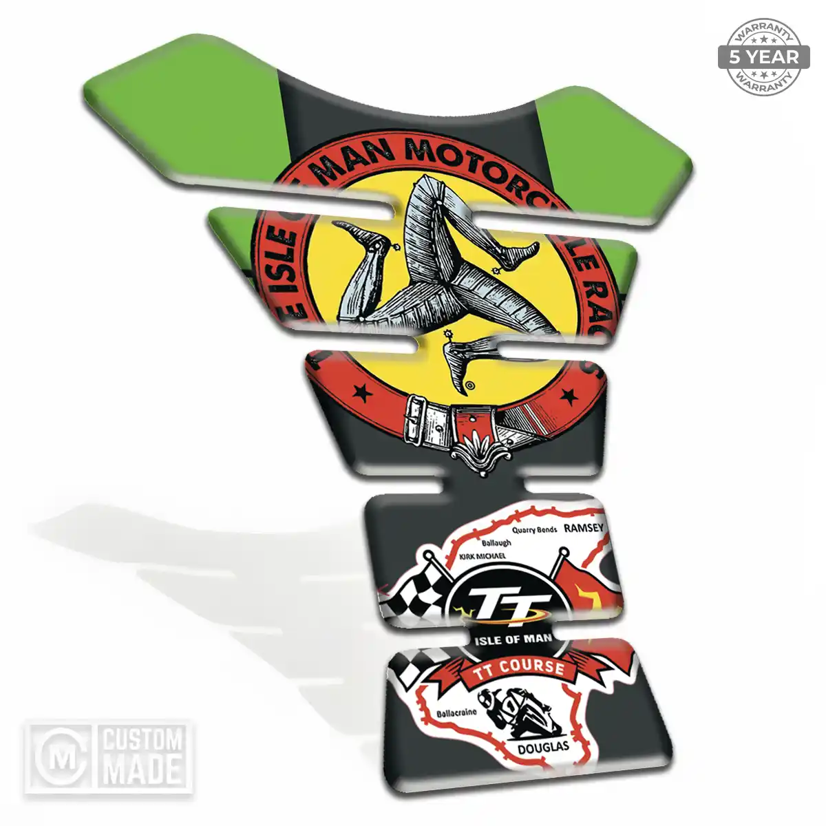 Isle of MAN Domed Tank Pad Sleek Style