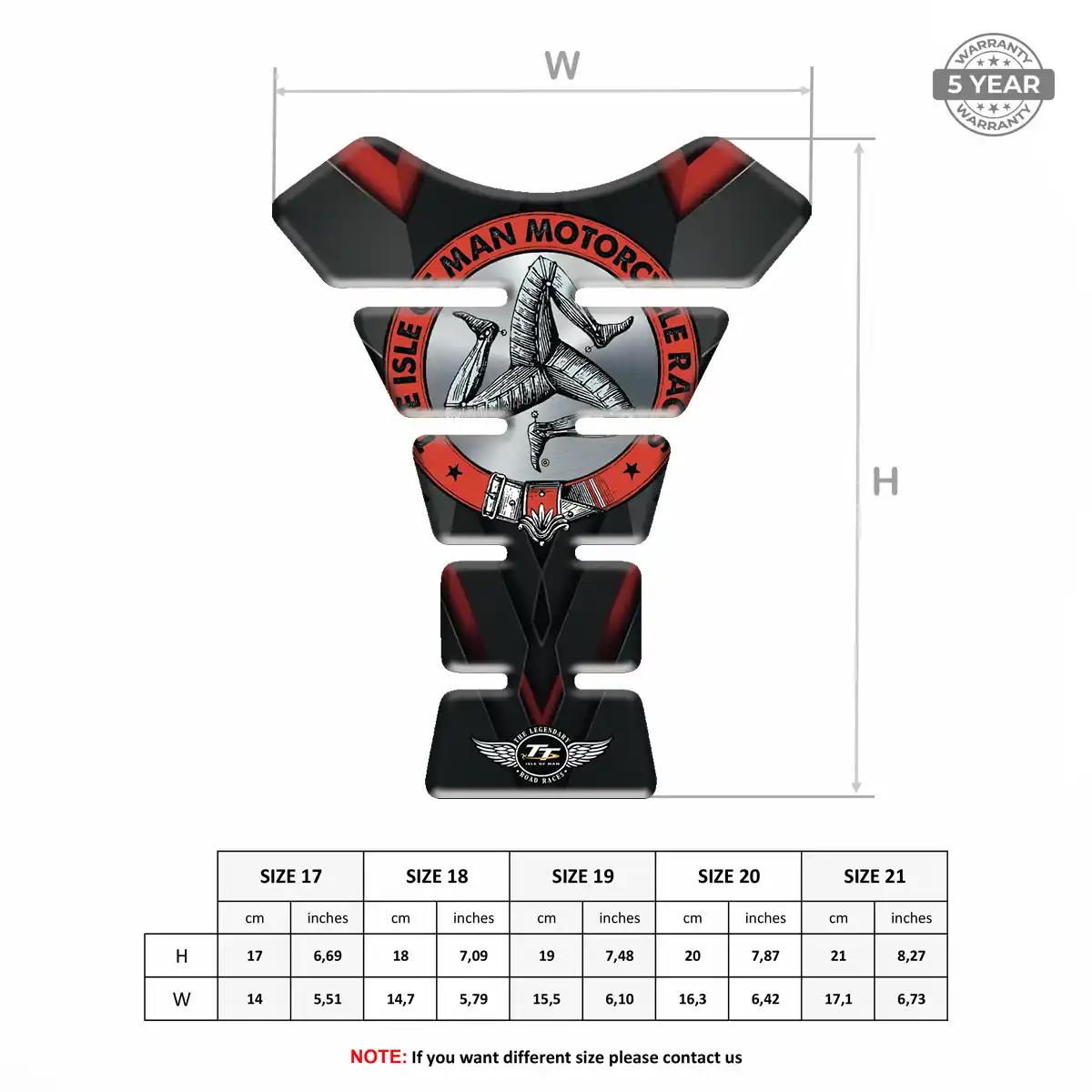 Isle of MAN Domed Tank Sticker Exclusive Series