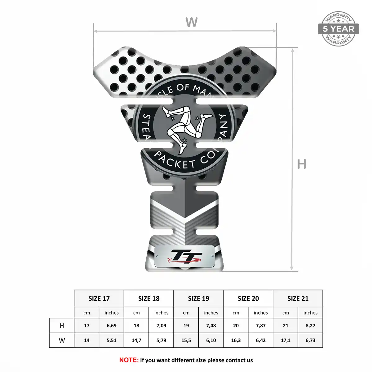 Isle of MAN Domed Tank Sticker Signature Grade