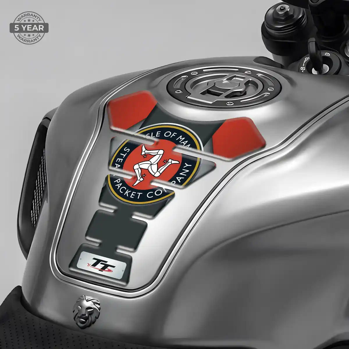Isle of MAN Domed Tank Sticker Sleek Style