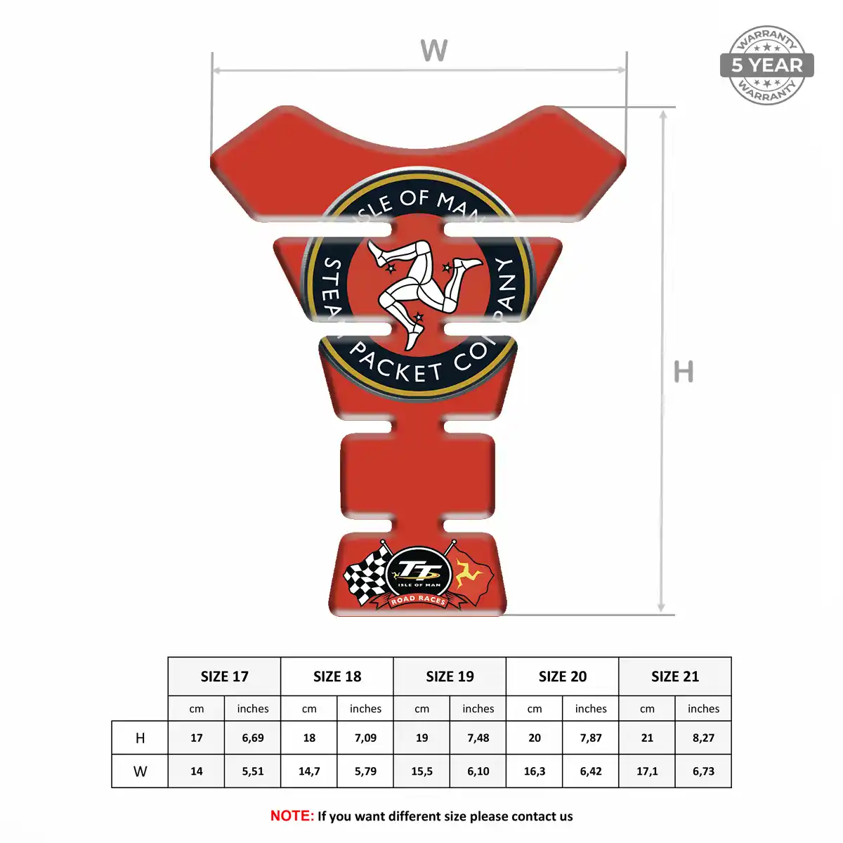 Isle of MAN Domed Tank Sticker Superior Craft