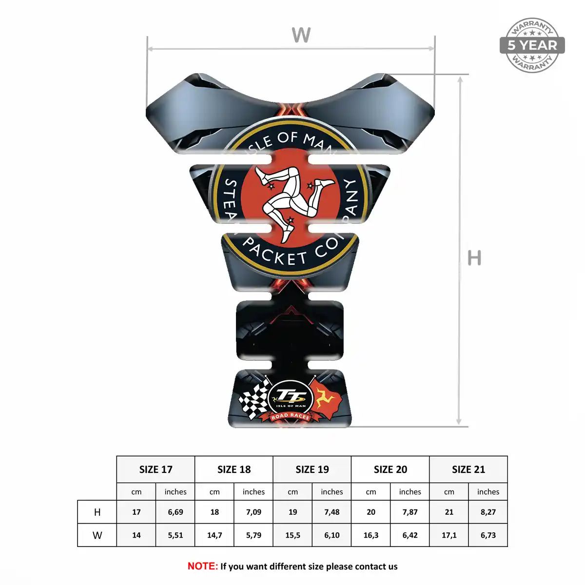 Isle of MAN Gas Tank Pad Refined Design