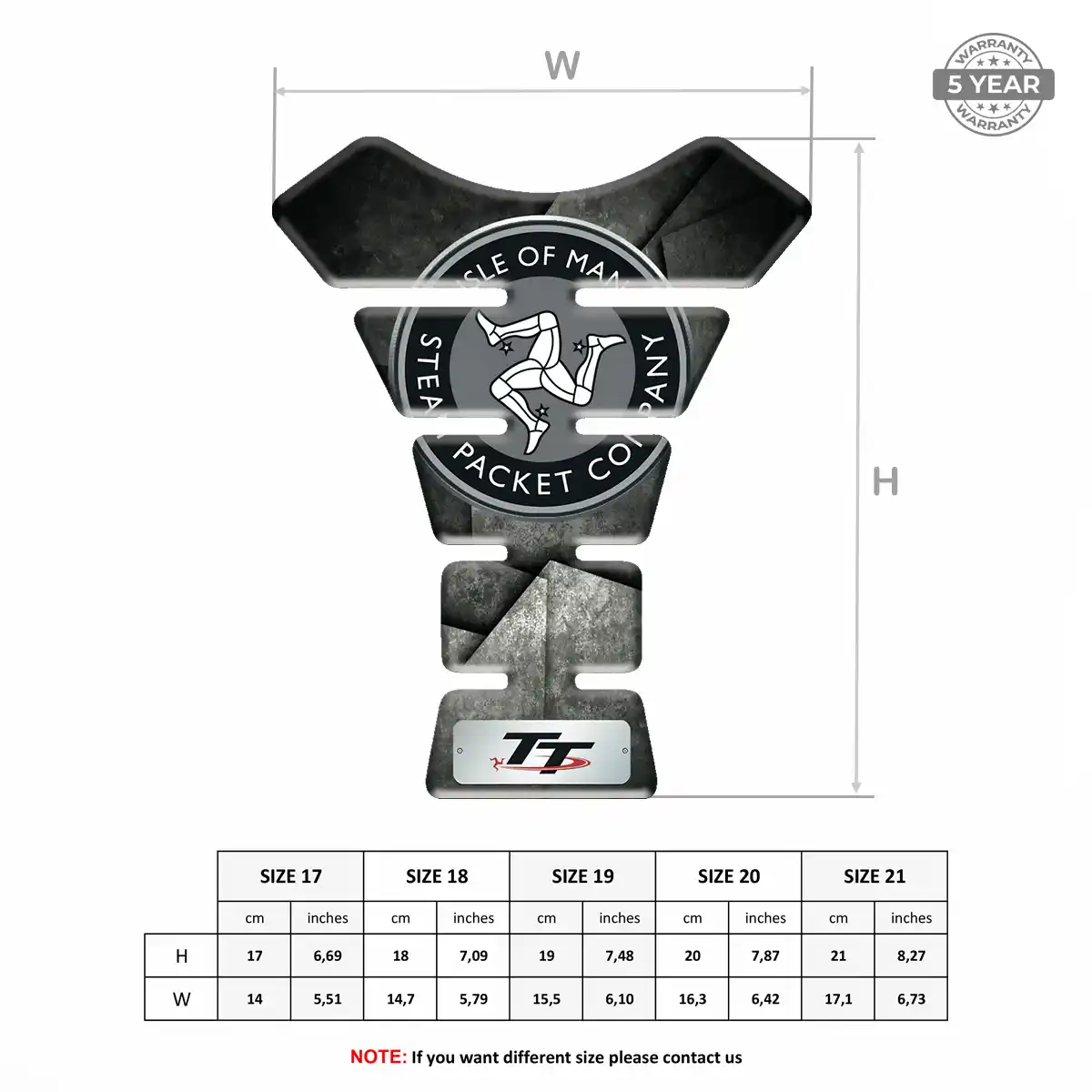 Isle of MAN Motorbike Tank Pad Elite Finish