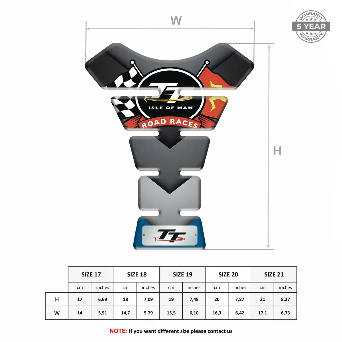 Isle of MAN Motorbike Tank Pad Refined Design