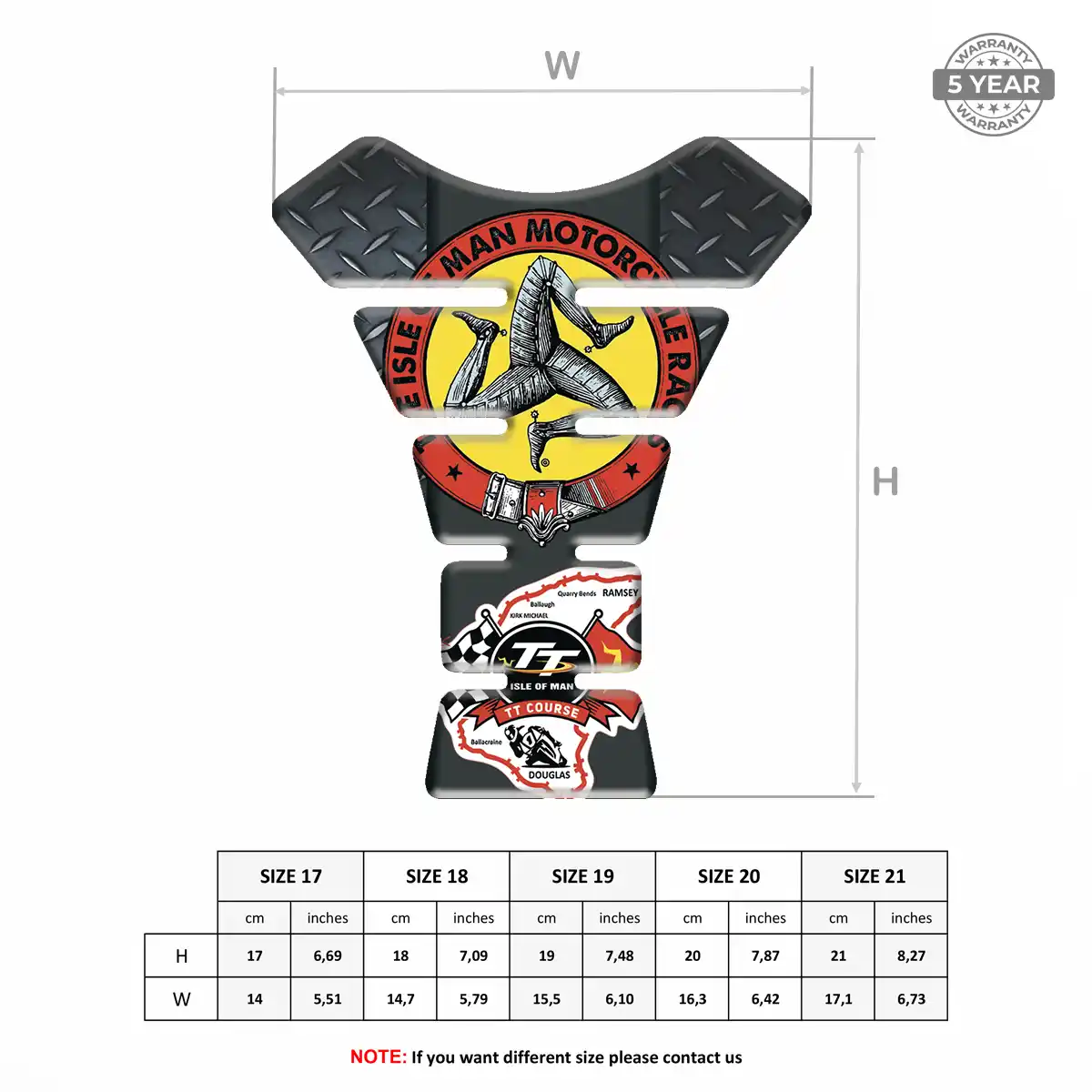 Isle of MAN Motorbike Tank Pad Sleek Style