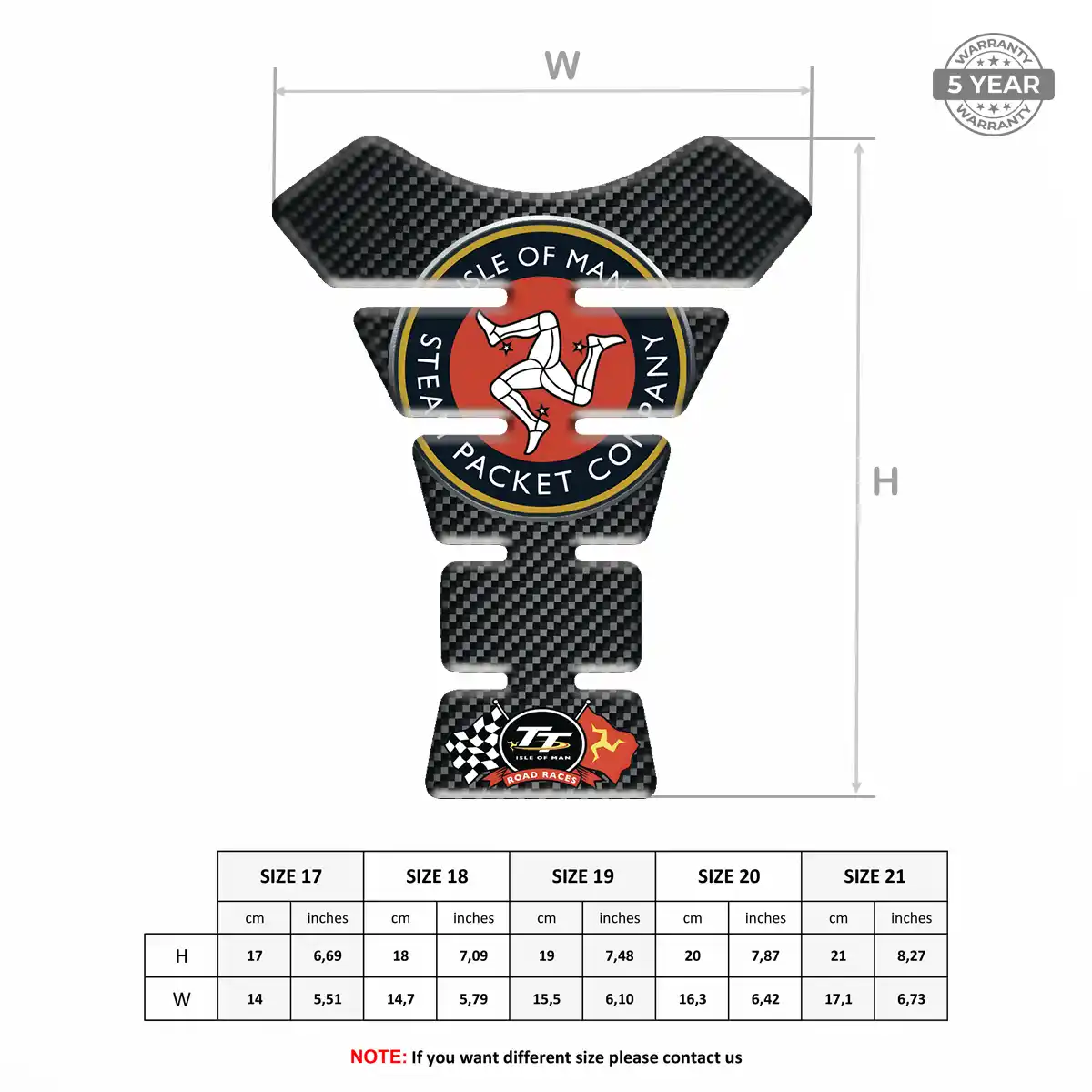 Isle of MAN Motorcycle Tank Decal Prime Quality