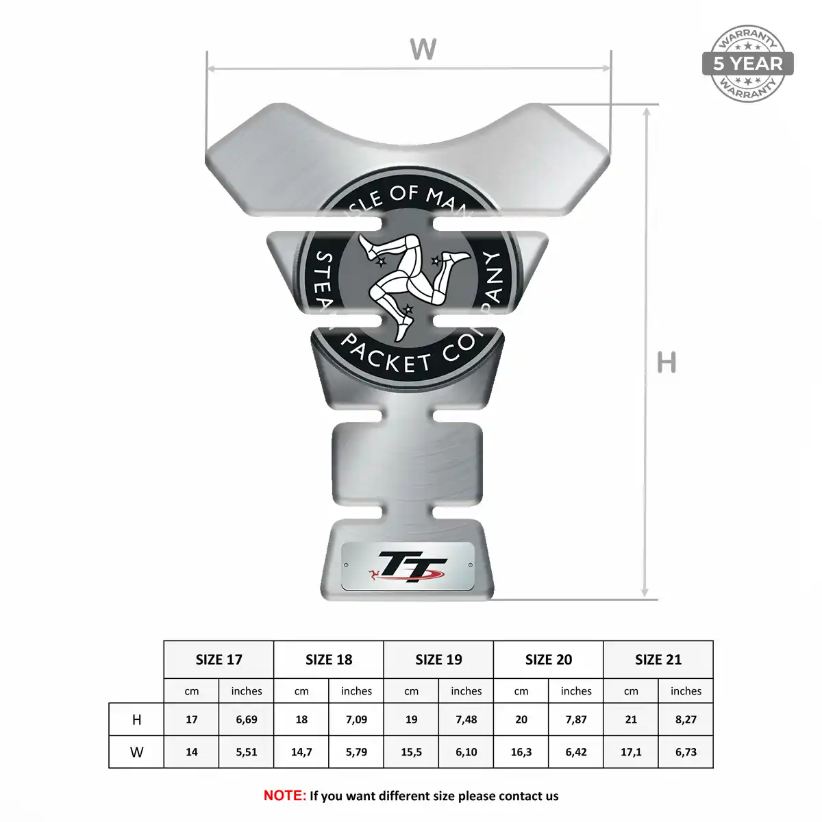 Isle of MAN Motorcycle Tank Decal Refined Design