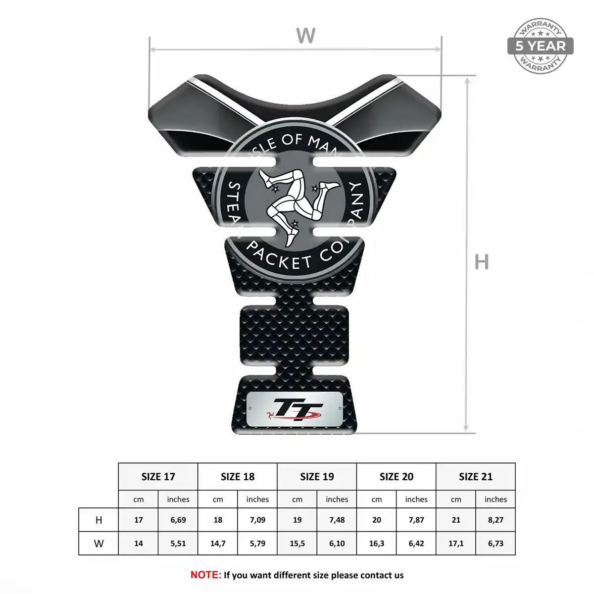 Isle of MAN Motorcycle Tank Decal Sleek Style