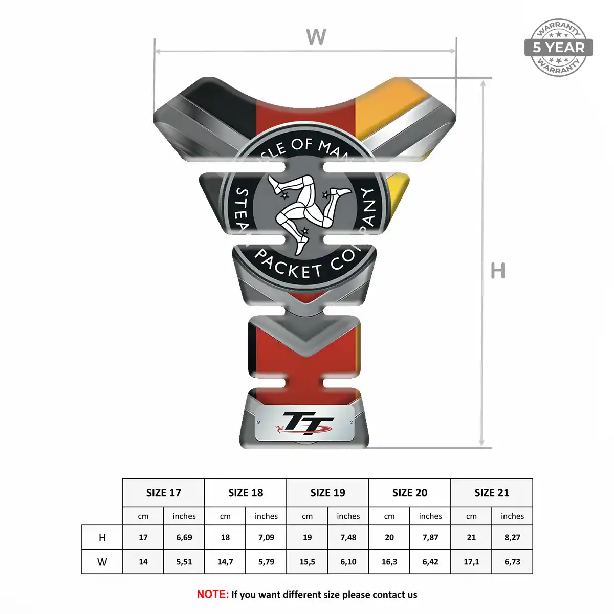 Isle of MAN Motorcycle Tank Decal Superior Craft